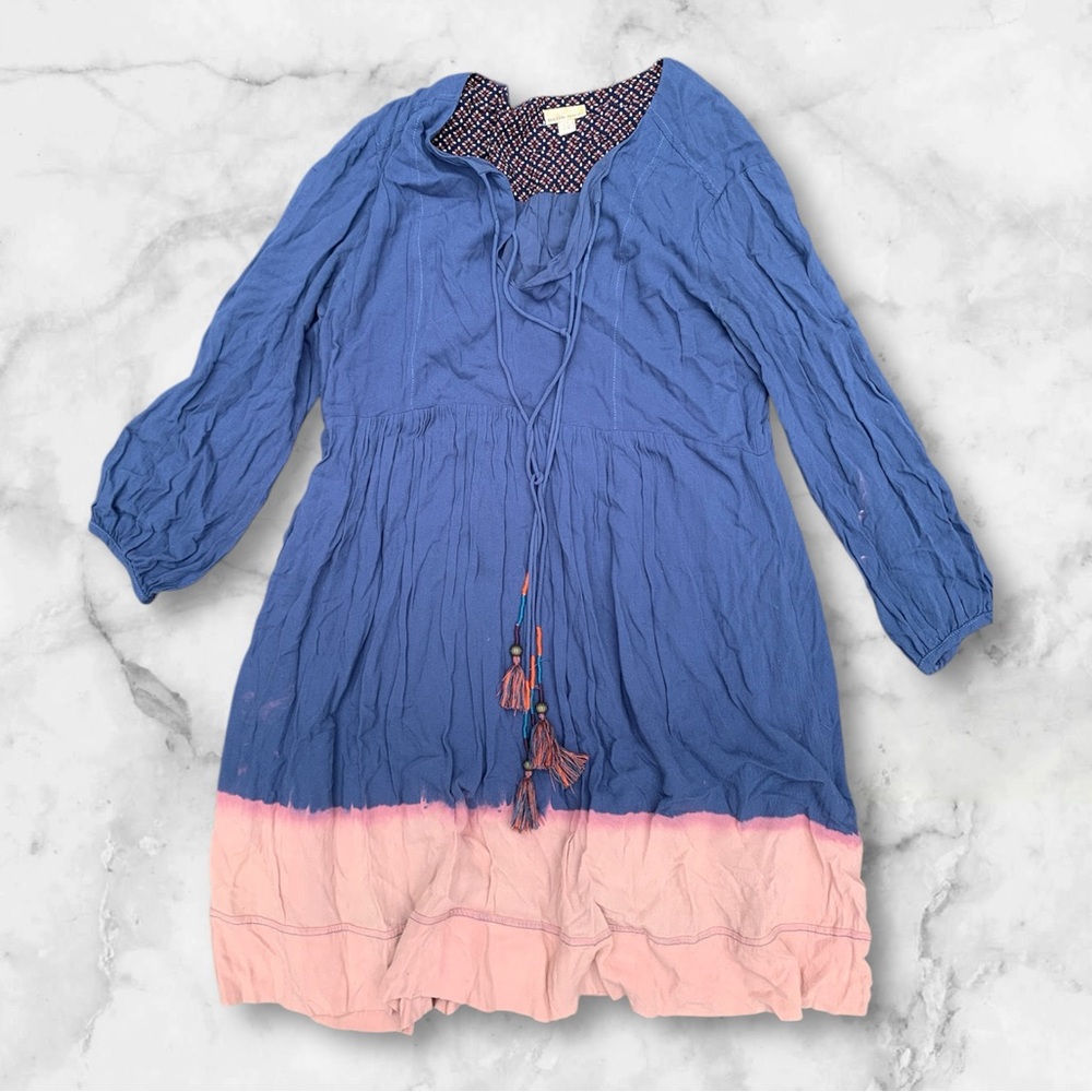 Anthropologie Holding Horses Blue Tunic Dress Size 8
